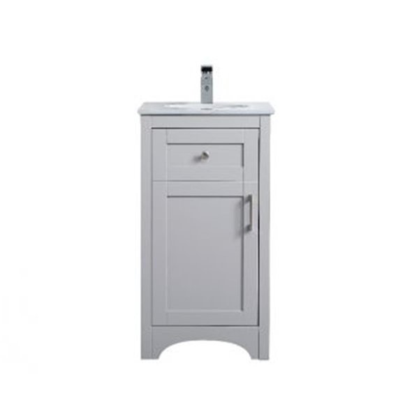 Convenience Concepts 18 in. Single Bathroom Vanity in Grey HI2221785